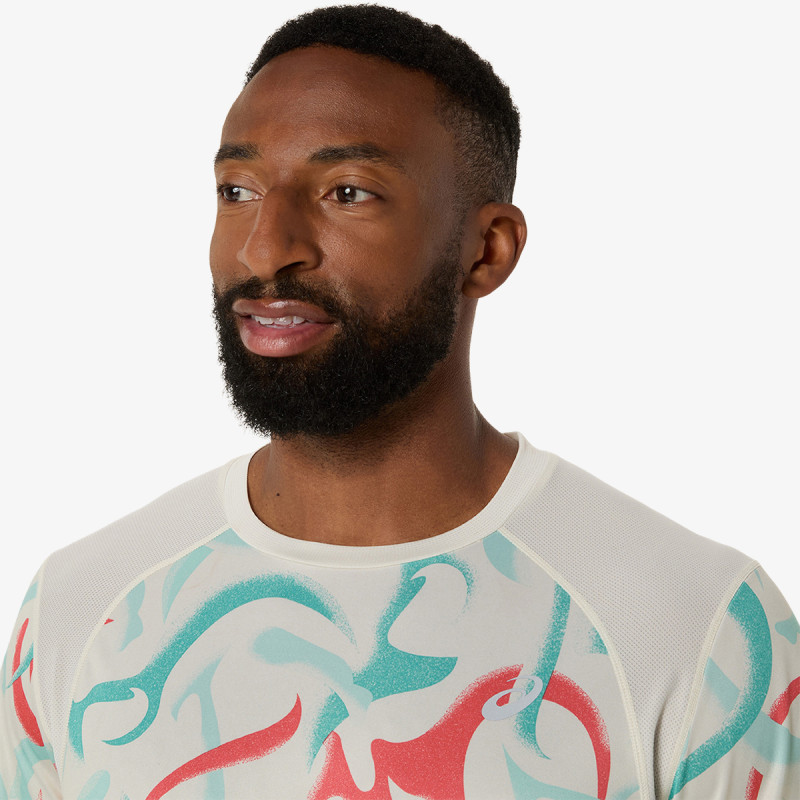 Asics ROAD ALL OVER PRINT SS TOP 