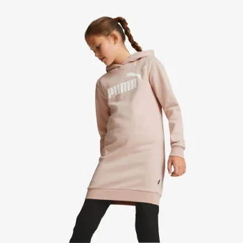 PUMA ESS LOGO HOODED DRESS FL G ROSE QUARTZ 