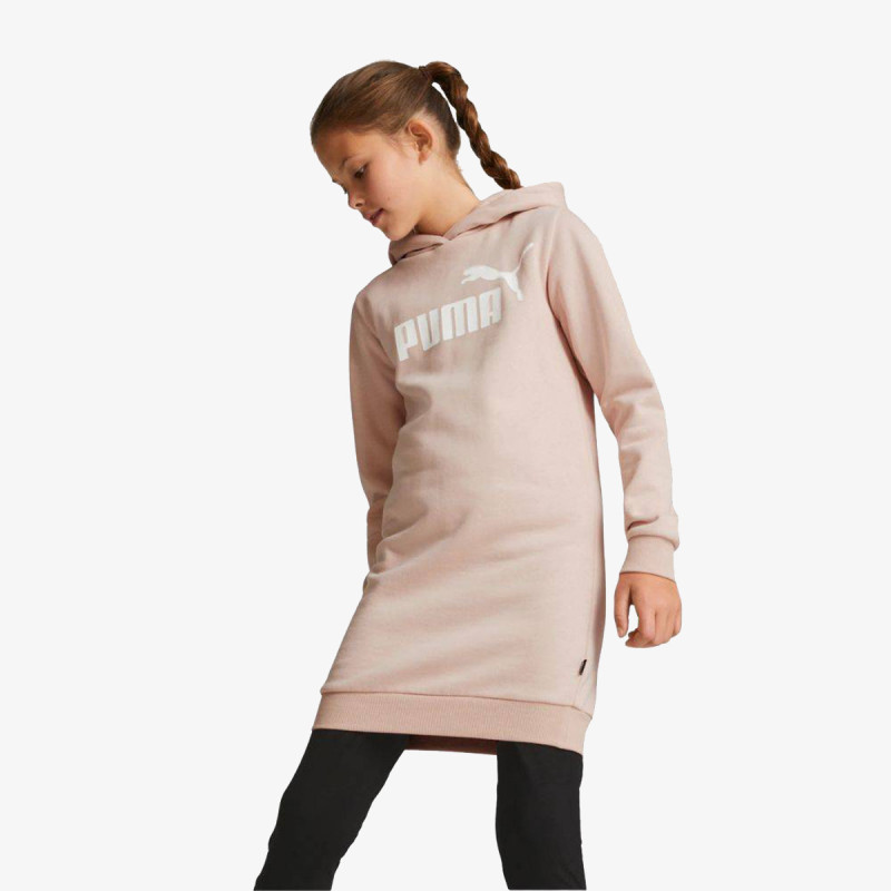 Puma ESS LOGO HOODED DRESS FL G ROSE QUARTZ 