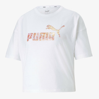 Puma Floral Vibes Cropped Tee 