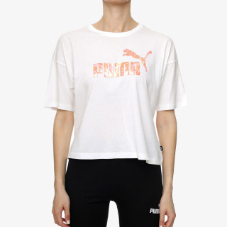 Puma Floral Vibes Cropped Tee 