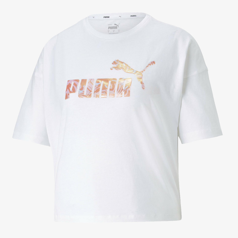 Puma Floral Vibes Cropped Tee 