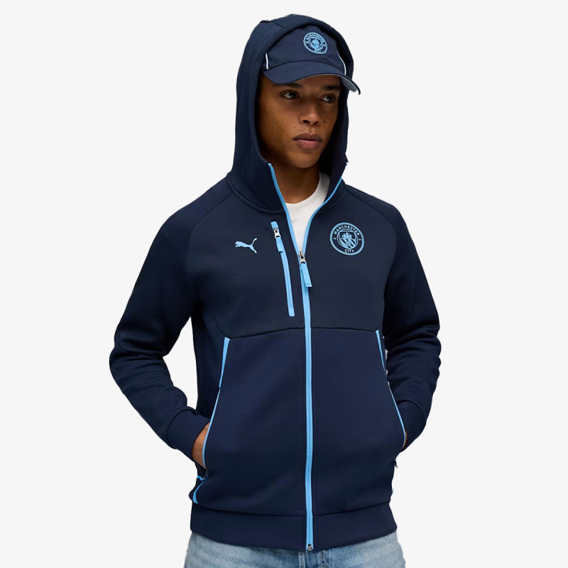 Puma MCFC PUMATECH FZ Hoodie Deep Navy-Team L 