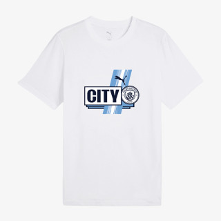 Puma MCFC FtblCulture Tee Puma White-Team Lig 