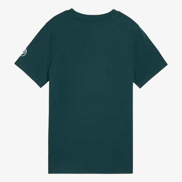 Puma MCFC FtblCulture Tee Jr Green Terrain-Se 