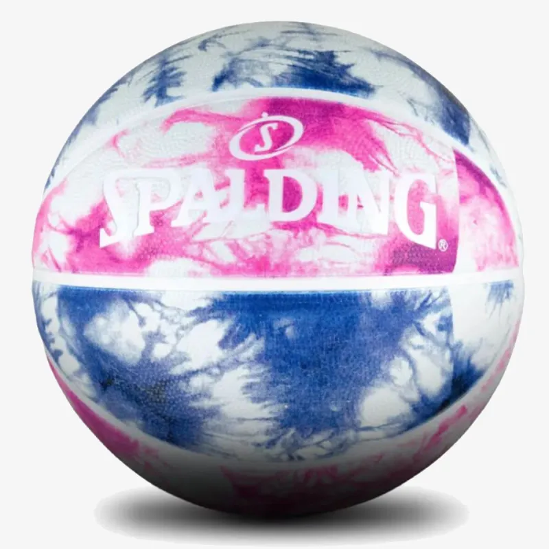 Tie Dye Pink/Blue Sz6 Rubber Basketball 
