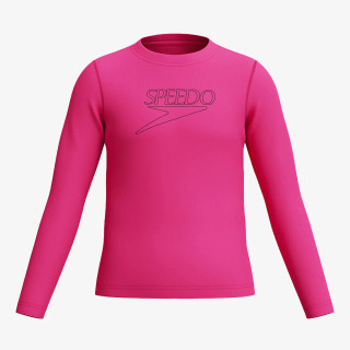 Speedo Unisex Long Sleeve Classic Logo Rash Gua 