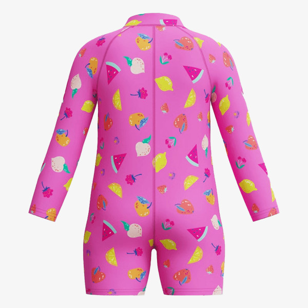 Speedo Long Sleeve Print Zip One Piece 