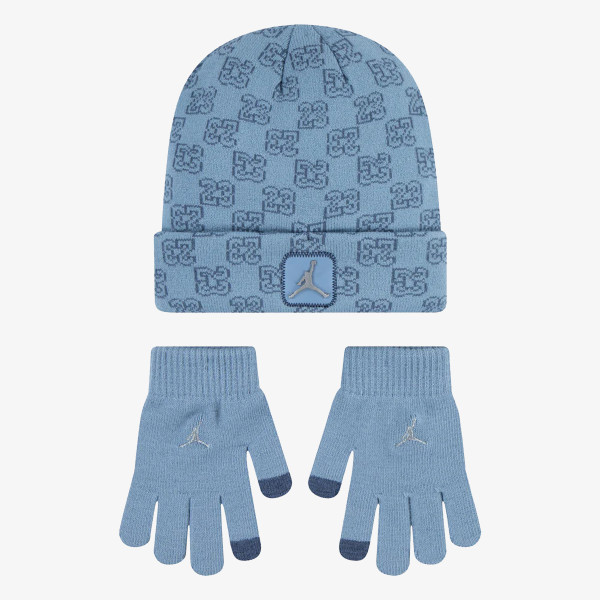 JAN MONOGRAM BEANIE SET 