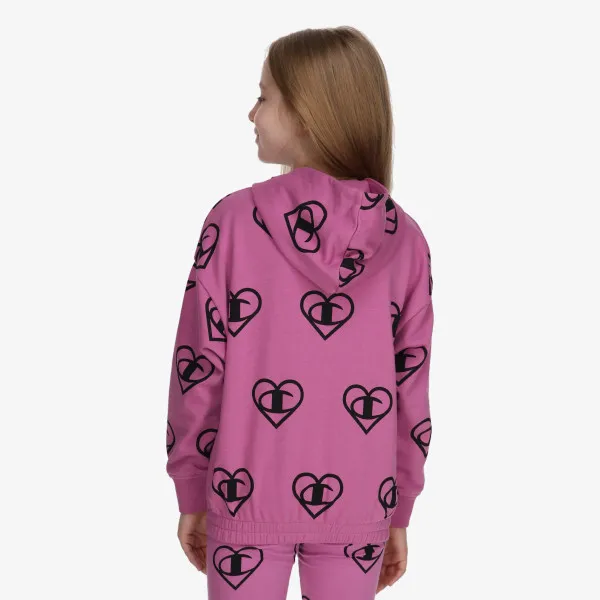 CHAMPION GIRLS HEART FULL ZIP HOODY 