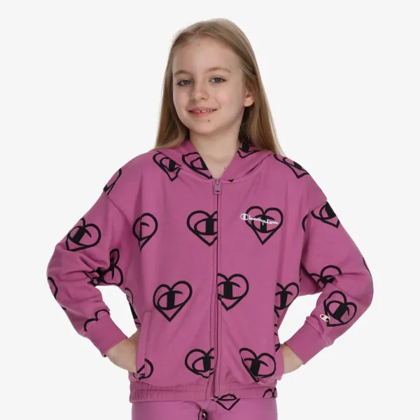 CHAMPION GIRLS HEART FULL ZIP HOODY 