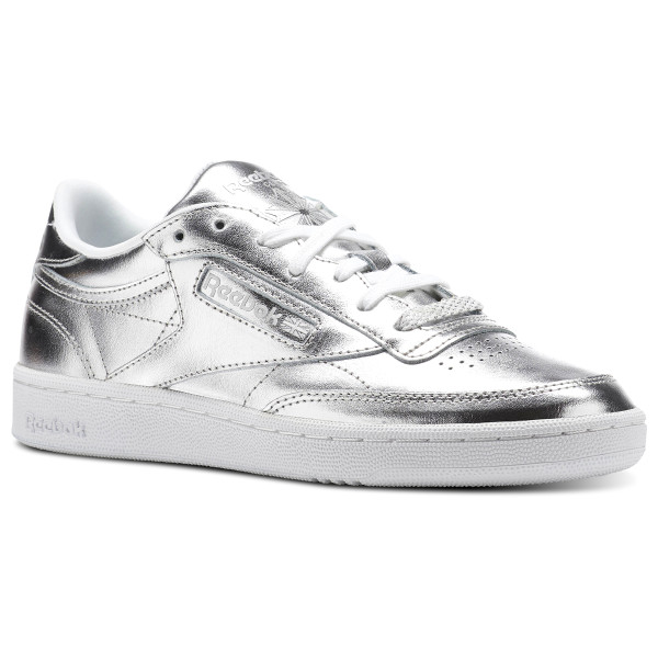 Reebok CLUB C 85 S SHINE   SILVER/WHITE 