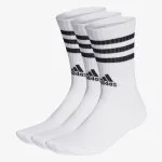 adidas Ponožky 3-Stripes Cushioned Crew – 3 páry 