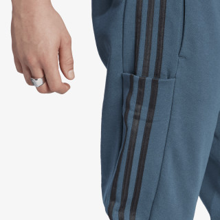 adidas Kalhoty Essentials French Terry Tapered Cuff 3-Stripes 