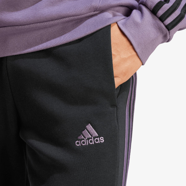 adidas Kalhoty Essentials Fleece 3-Stripes Tapered Cuff 