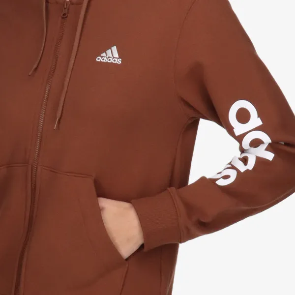 adidas Mikina Essentials Linear Full-Zip French Terry Hoodie 