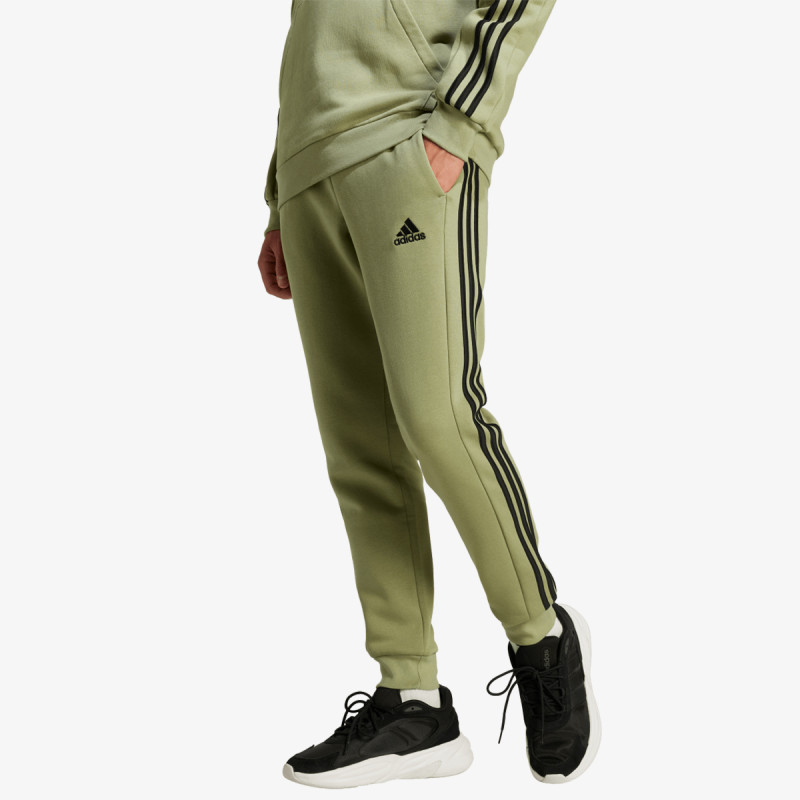 adidas Kalhoty Essentials Fleece 3-Stripes Tapered Cuff 