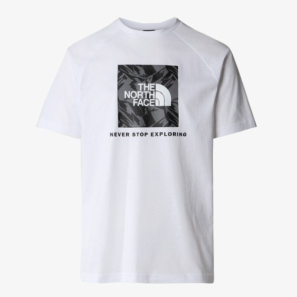 The North Face M S/S RAGLAN REDBOX TEE TNF WHITE/SMOKED 