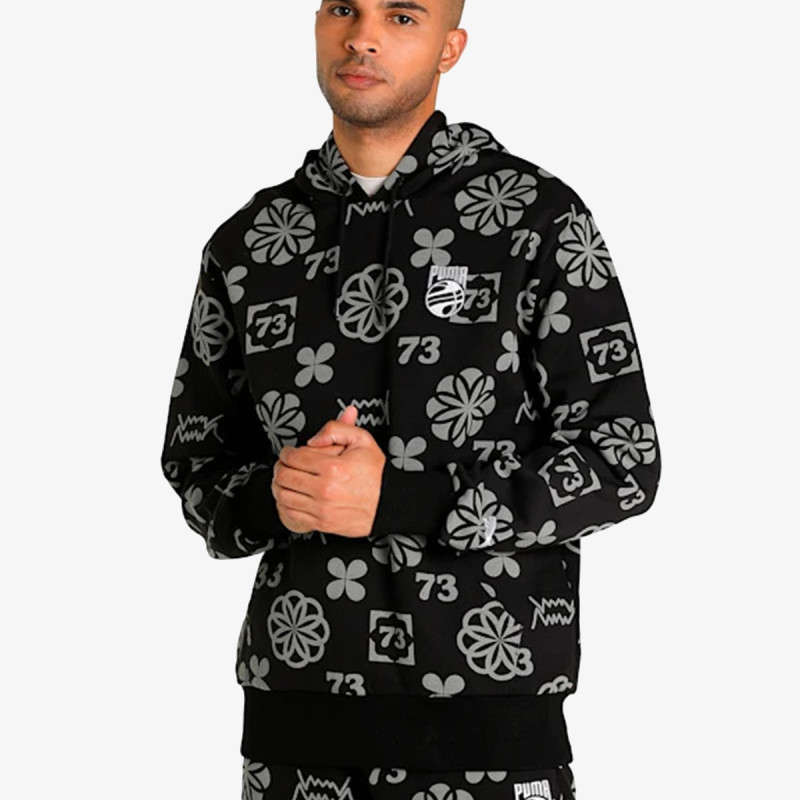 Puma BOOSTER CLYDE PRINT HOODIE PUMA BLACK