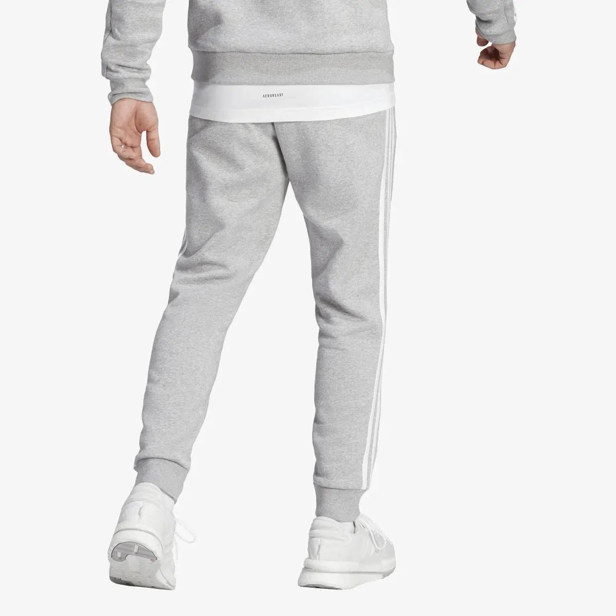 adidas Kalhoty Essentials Fleece 3-Stripes Tapered Cuff 